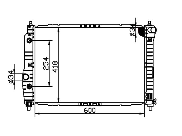 Radiator FOR DAEWOO AVEO  1.4 i 16V 05- AT 05-