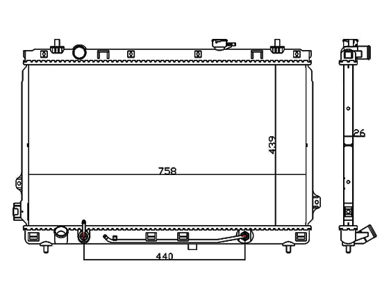 Radiator FOR HYUNDAI ENTOURAGE 3.8L V6 07-09
