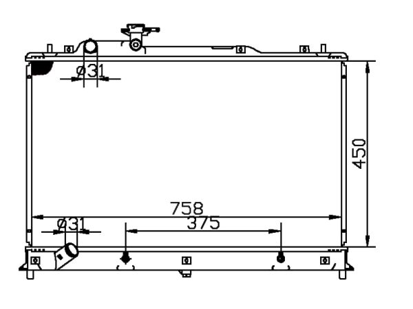 Radiator FOR MAZDA MAZDA CX-7 SPORT 2.3L 07-