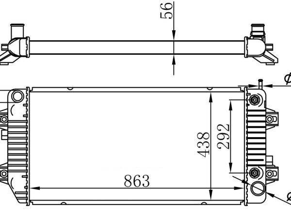 Radiator FOR GM,DODGE EXPRESS 6.6L V8 06-10