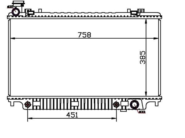 Radiator FOR GM,DODGE POINTIAC G8 BASE V6 3.6L 08--09