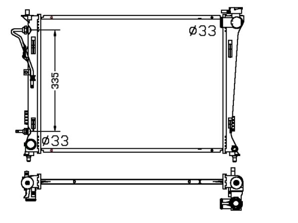 Radiator FOR KIA FORTE 1.8' 09-