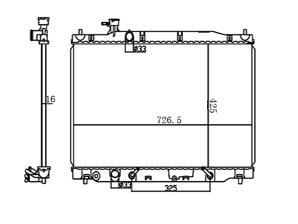 Radiator FOR HONDA HD CR-V' 2.4L L4 ,10-11