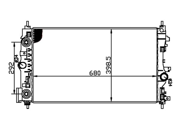 Radiator FOR GM,DODGE CRUZE 1.7 CDI 09-