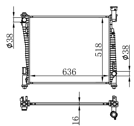 Radiator FOR GM,DODGE DURANGO 3.0L V6 11-12 ,11-12