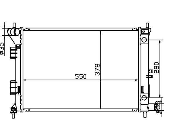 Radiator FOR HYUNDAI HYUNDAT ELANTRA L4 1.8L 11-13