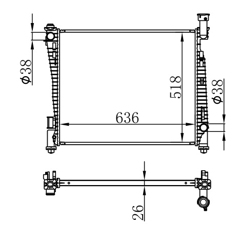 Radiator FOR GM,DODGE DURANGO 3.0L V6 11-12 ,11-12