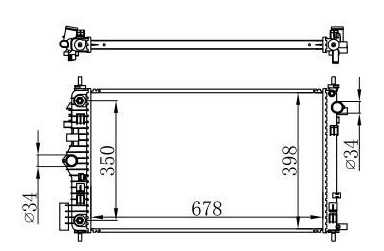Radiator FOR GM,DODGE REGAL 2.0L I4 TURBO 11-13