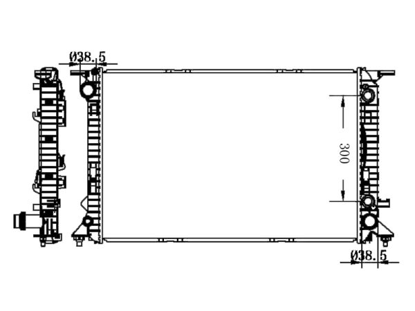 Radiator FOR AUDI A4 V6 3.0L 11-14/S4 2.7 TDi 07- AT 11-14/07-
