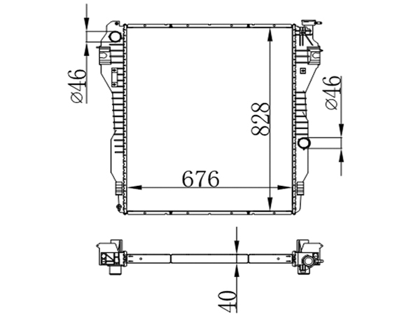 Radiator FOR GM,DODGE DODGE RAM 2500 LARAMIE L6 6.7L 10- MT 10-