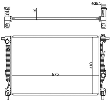 Radiator FOR GM,DODGE DART SE 2.0L L4 13-14 13-14