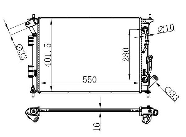 Radiator FOR KIA Soul 秀尔 L4 2.0L 14-16