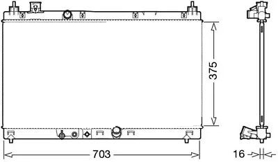 Radiator FOR HONDA FIT CVT 1.5L 14- MT(带小管） 14-