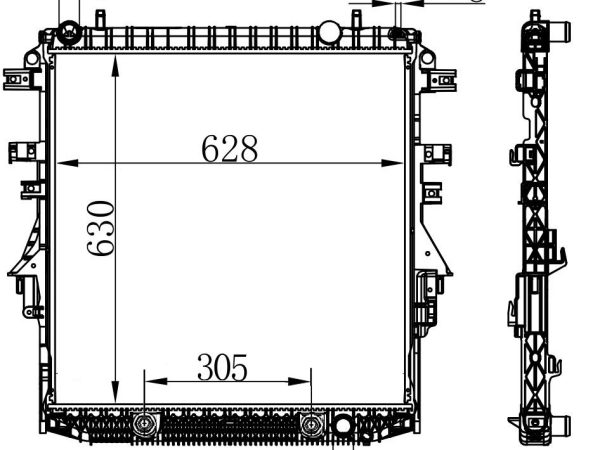 Radiator FOR GM,DODGE CV COLORADO 2.5L L4 15- AT 15-