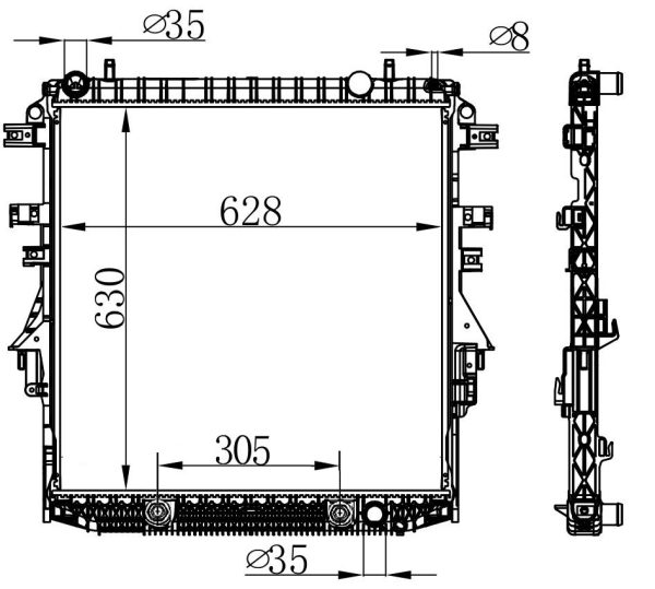 Radiator FOR GM,DODGE CV COLORADO 2.5L L4 15- AT 15-