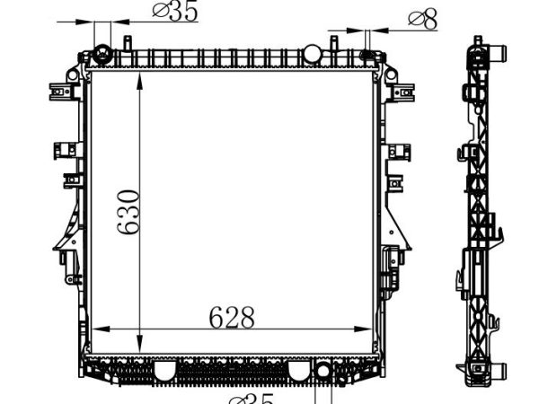 Radiator FOR GM,DODGE CV COLORADO 2.5L L4 15- 15-