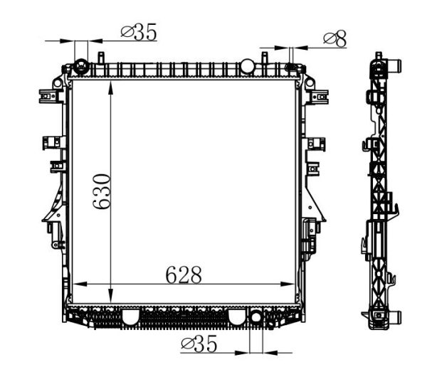 Radiator FOR GM,DODGE CV COLORADO 2.5L L4 15- 15-