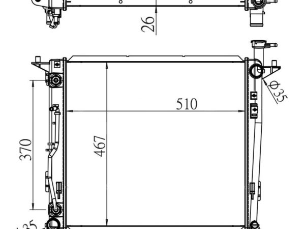 Radiator FOR KIA SORENTO 2.0 16-18 AT 16-18