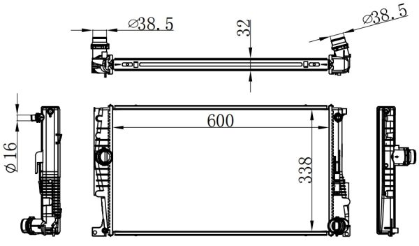 Radiator FOR BMW 1F20-F21 114 D 11-