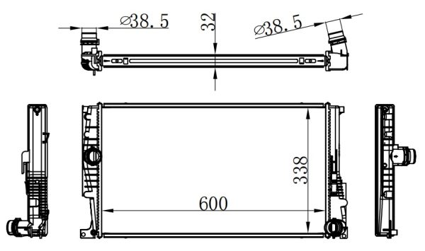 Radiator FOR BMW 1 F20-F21 118i 11-