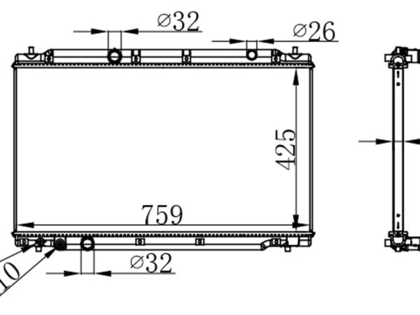 Radiator FOR HONDA CR-V 2.4L 17- 混动 MT 17-