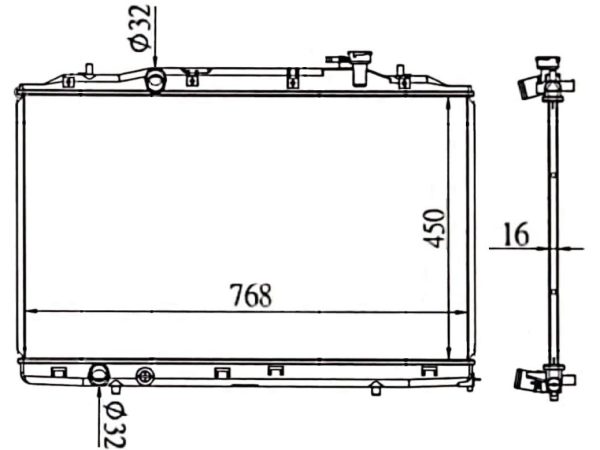 Radiator FOR HONDA HONDA ODYSSEY 3.5 18- MT 18-