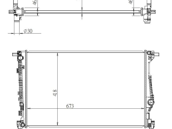 Radiator FOR GM,DODGE 吉普 自由光/指挥官 MT*