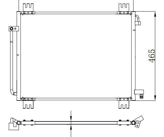 Condenser For BENZ ISTANA/MD MB100 98- 98-