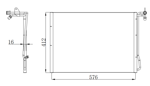 Condenser For BENZ ISTANA/MD MB100 98-