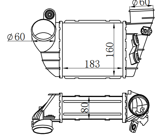 Intercooler FOR TRANSIT(FY)2.0 D 00- AUDI TT(98)1.8I 98-