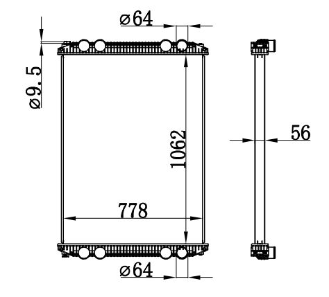 Radiator FOR TRUCK COLUMBIA CLASS
