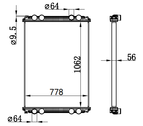Radiator FOR TRUCK COLUMBIA CLASS