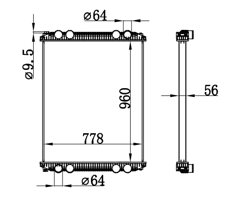 Radiator FOR TRUCK COLUMBIA CLASS
