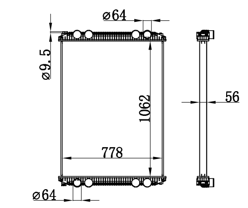 Radiator FOR TRUCK COLUMBIA CLASS