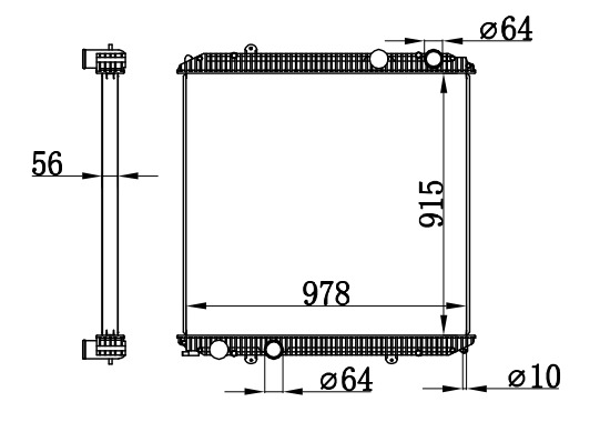 Radiator FOR TRUCK CLASSIC 120-FLD 120 03--07