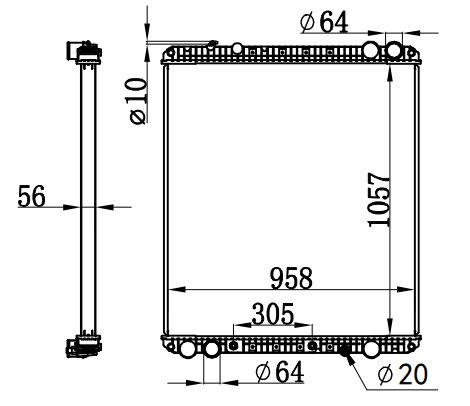 Radiator FOR TRUCK CASCADIA-COLUMBIA 08-