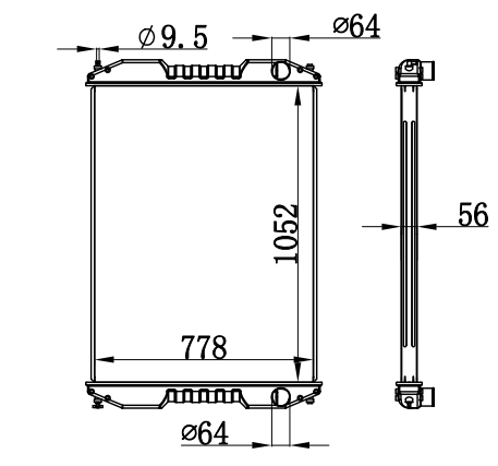 Radiator FOR TRUCK COLUMBIA CLASS