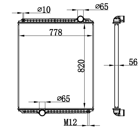 Radiator FOR TRUCK COLUMBIA FREIGHTLINER 97--
