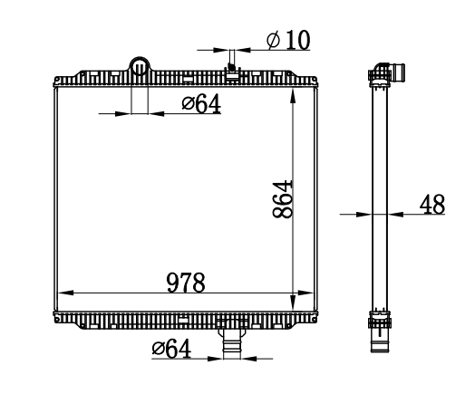 Radiator FOR TRUCK PETERBILT 08-11