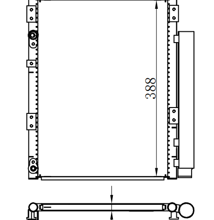 Condenser For HINOHINO 500 MIRROR ARM R/H