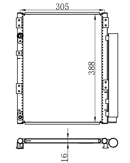 Condenser For HINOHINO 500 MIRROR ARM R/H