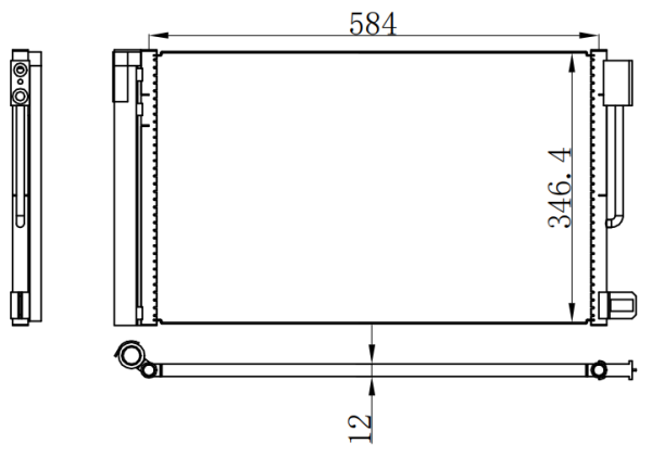Condenser For FIATPUNTO