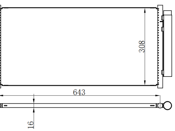 Condenser For FIAT500-EGEA-TIPO 0.9 12-