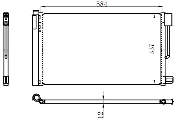 Condenser For FIATPUNTO