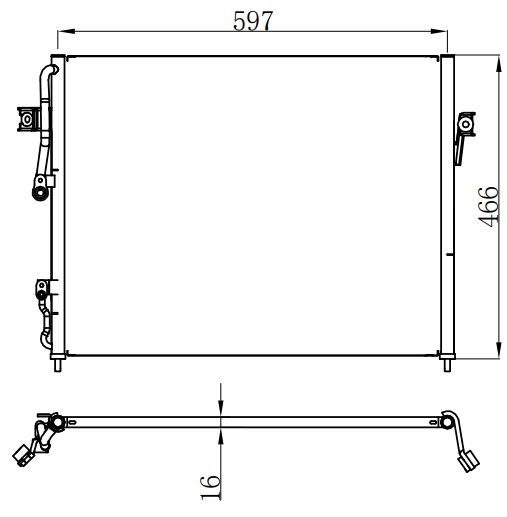 Condenser For CHINESE CAR 菱智 1.6