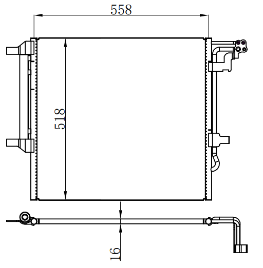 Condenser For CHINESE CAR 博越 1.8T
