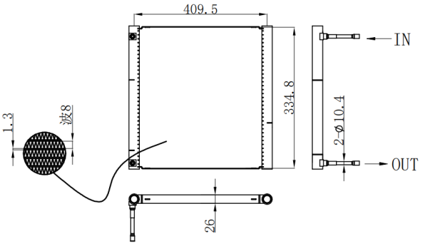 Condenser For CHINESE CAR 商用空调冷凝