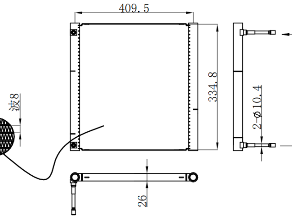 Condenser For CHINESE CAR 商用空调冷凝