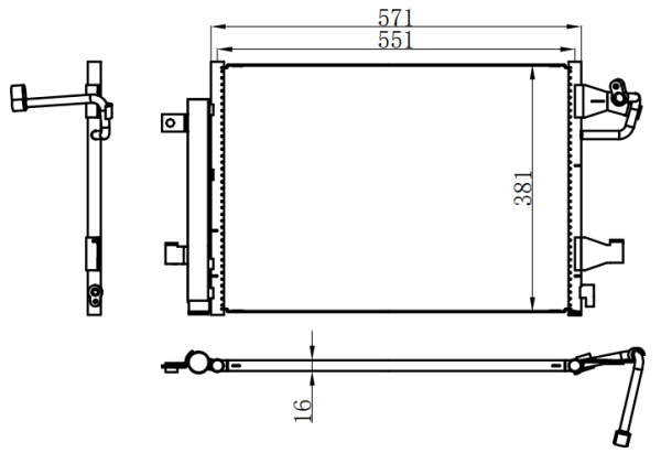 Condenser For CHINESE CAR 北汽E150/E130绅宝D20/X25
