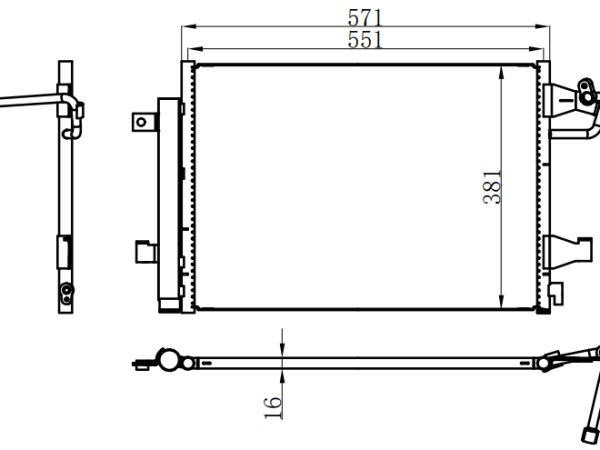 Condenser For CHINESE CAR 北汽E150/E130绅宝D20/X25